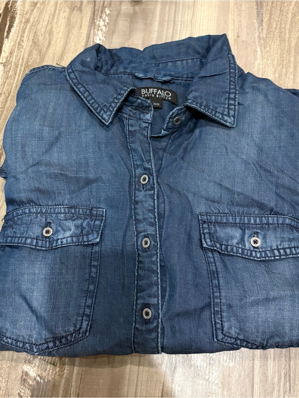 Buffalo David Bitton Soft Lightweight Denim Shirt Womens M - Picture 9 of 9